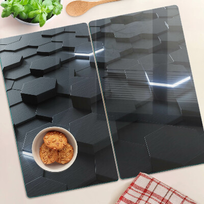 Tocător sticlă Model hexagonal cu efect 3D
