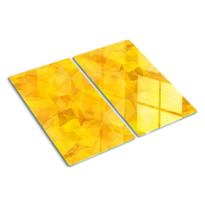 Tocător sticlă Mozaic geometric galben