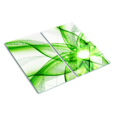 Tocător de bucătărie Valuri abstracte verzi