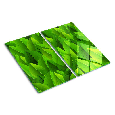 Tocător sticlă Frunze în nuanțe de verde