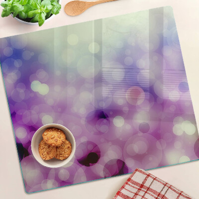 Tocător sticlă Bokeh în nuanțe de violet și roz