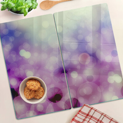 Tocător sticlă Bokeh în nuanțe de violet și roz