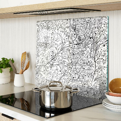 Tocător de bucătărie Un model vegetal cu ramuri delicate