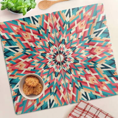 Tocător de bucătărie Mandala multicoloră
