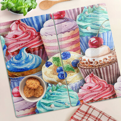 Tocător de bucătărie Brioșe și produse de patiserie colorate