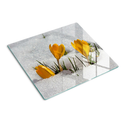 Tocător de bucătărie Crocusi în zăpadă