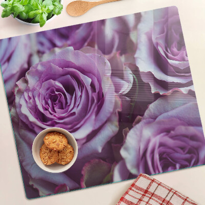 Tocător sticlă Trandafiri în nuanțe de violet