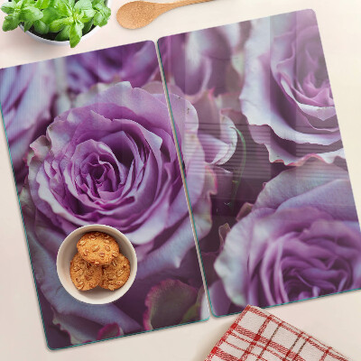 Tocător sticlă Trandafiri în nuanțe de violet