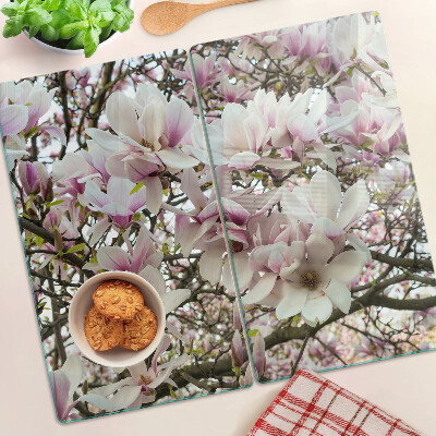 Tocător sticlă Flori de magnolie