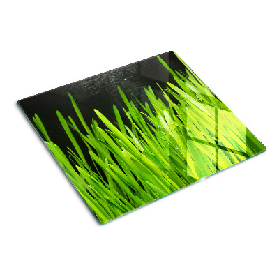 Tocător de bucătărie Iarbă verde cu picături de apă