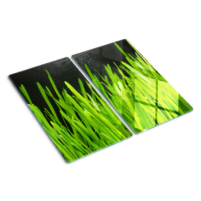 Tocător de bucătărie Iarbă verde cu picături de apă
