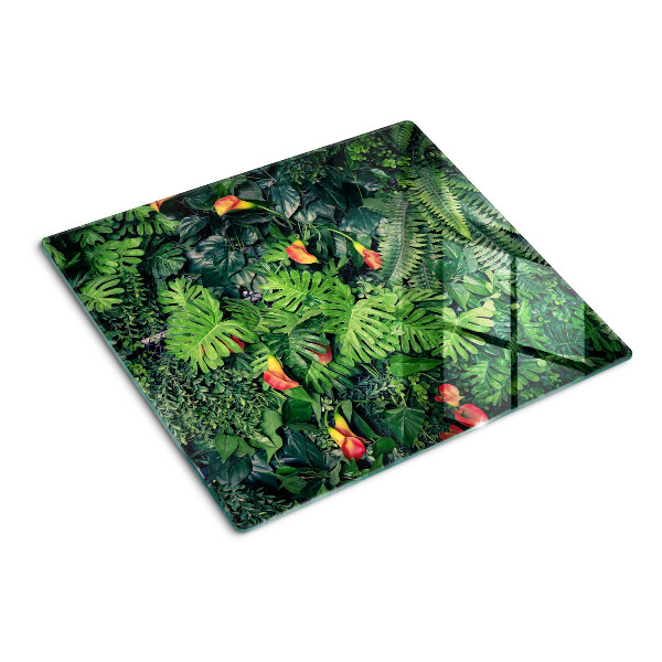 Tocător sticlă Junglă tropicală cu flori