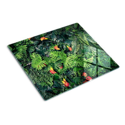 Tocător sticlă Junglă tropicală cu flori