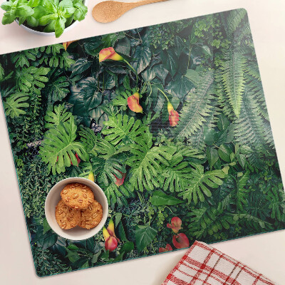 Tocător sticlă Junglă tropicală cu flori