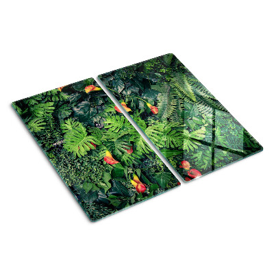 Tocător sticlă Junglă tropicală cu flori
