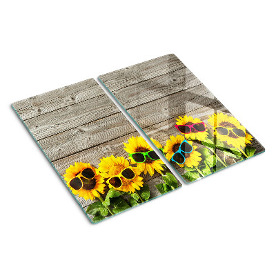 Tocător sticlă Floarea-soarelui în ochelari de soare