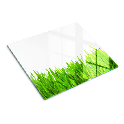 Tocător de bucătărie Iarbă verde cu picături de apă