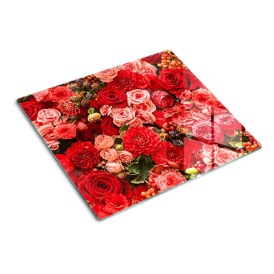 Tocător sticlă Model floral cu trandafiri