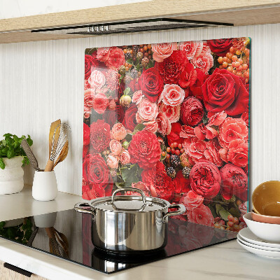 Tocător sticlă Model floral cu trandafiri