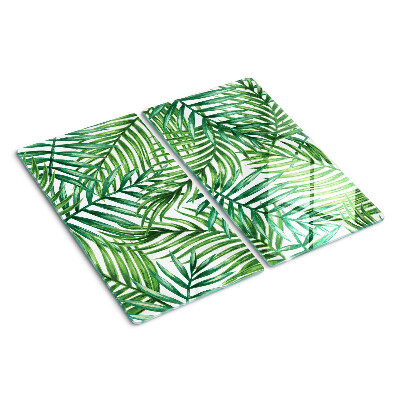 Tocător sticlă Frunze de palmier în nuanțe de verde