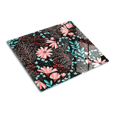 Tocător de bucătărie Model floral pe un fundal închis