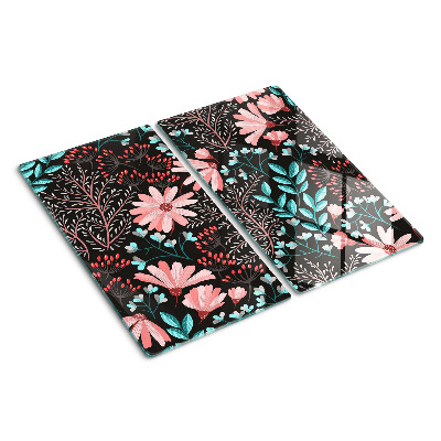 Tocător de bucătărie Model floral pe un fundal închis