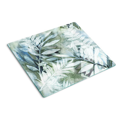 Tocător sticlă Frunze tropicale în nuanțe pastelate