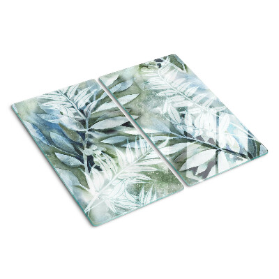 Tocător sticlă Frunze tropicale în nuanțe pastelate