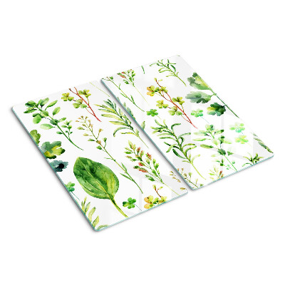Tocător de bucătărie Modele de plante în nuanțe de verde