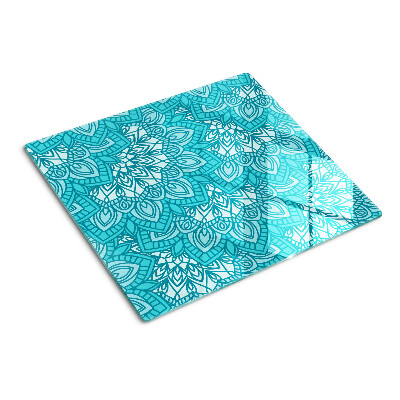 Tocător de bucătărie Model Mandala în nuanțe de albastru
