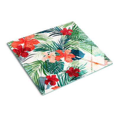 Tocător de bucătărie Motiv de plante tropicale cu flori
