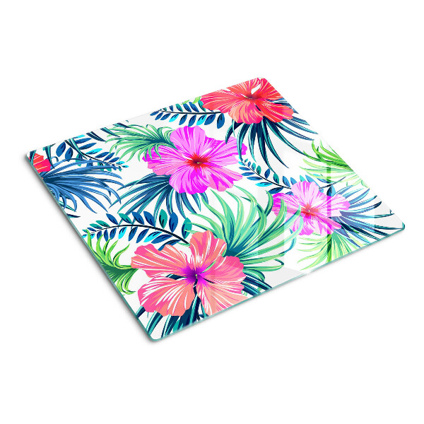 Tocător sticlă Motiv floral tropical