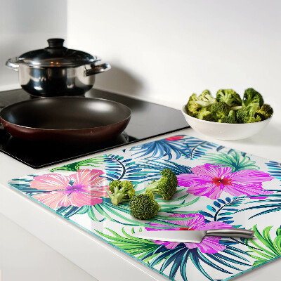 Tocător sticlă Motiv floral tropical
