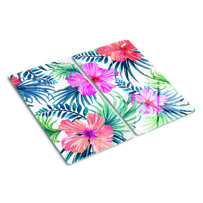 Tocător sticlă Motiv floral tropical