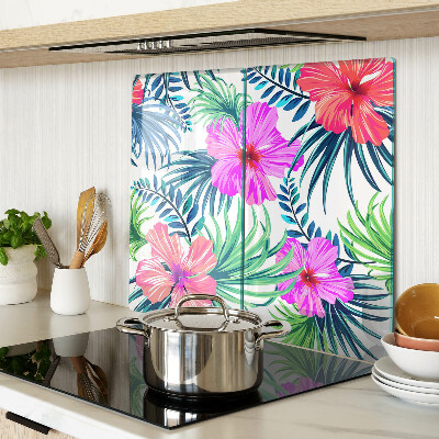 Tocător sticlă Motiv floral tropical