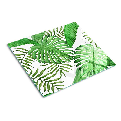 Tocător sticlă Frunze tropicale în nuanțe de verde