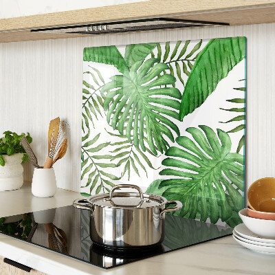 Tocător sticlă Frunze tropicale în nuanțe de verde