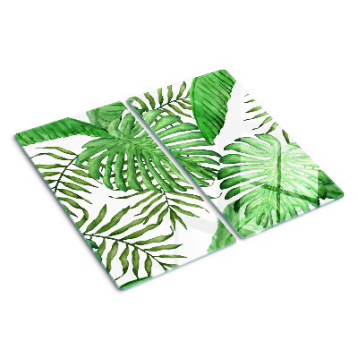Tocător sticlă Frunze tropicale în nuanțe de verde