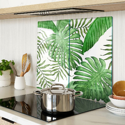 Tocător sticlă Frunze tropicale în nuanțe de verde
