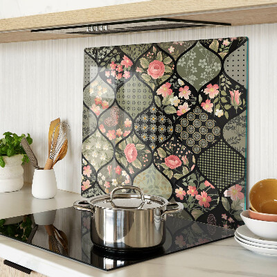 Tocător de bucătărie Patchwork floral cu modele geometrice