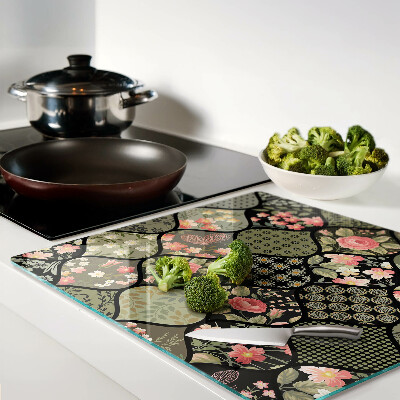 Tocător de bucătărie Patchwork floral cu modele geometrice