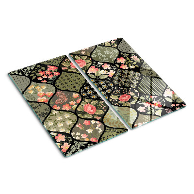 Tocător de bucătărie Patchwork floral cu modele geometrice