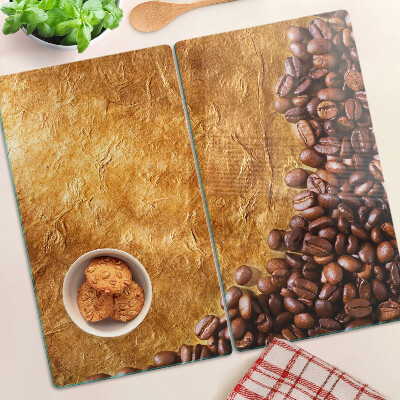 Tocător sticlă Model de cafea și piele
