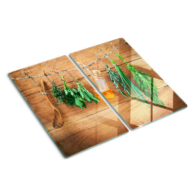Tocător sticlă Ierburi aromatice în bucătărie