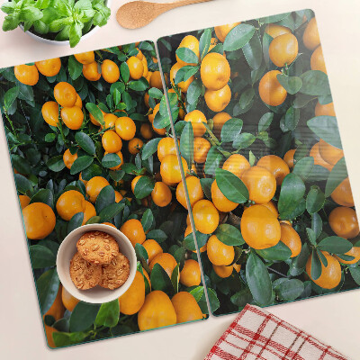 Tocător sticlă Mandarine pe ramuri