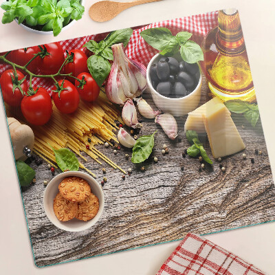 Tocător de bucătărie Bucătărie italiană cu paste și legume