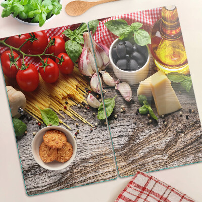 Tocător de bucătărie Bucătărie italiană cu paste și legume