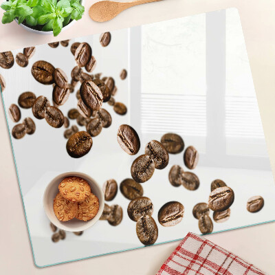 Tocător sticlă Boabele de cafea în mișcare