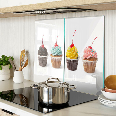Tocător de bucătărie Cupcake cu frișcă și cireșe