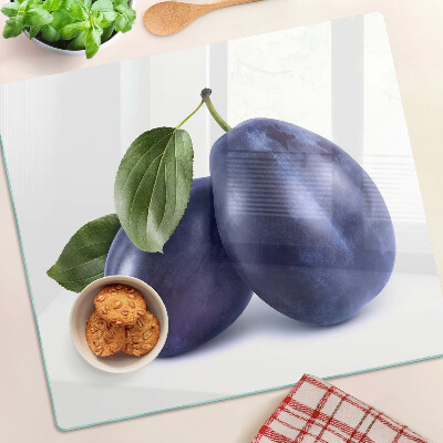 Tocător de bucătărie Prune cu frunze